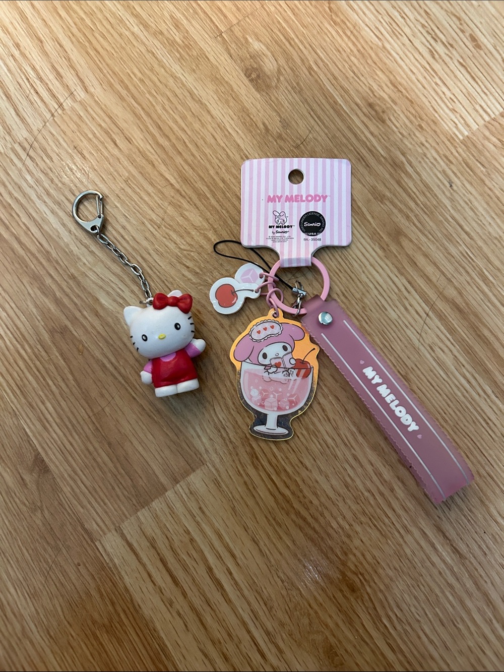 Sanrio Hello Kitty & My Melody Keychain & Phone Charm